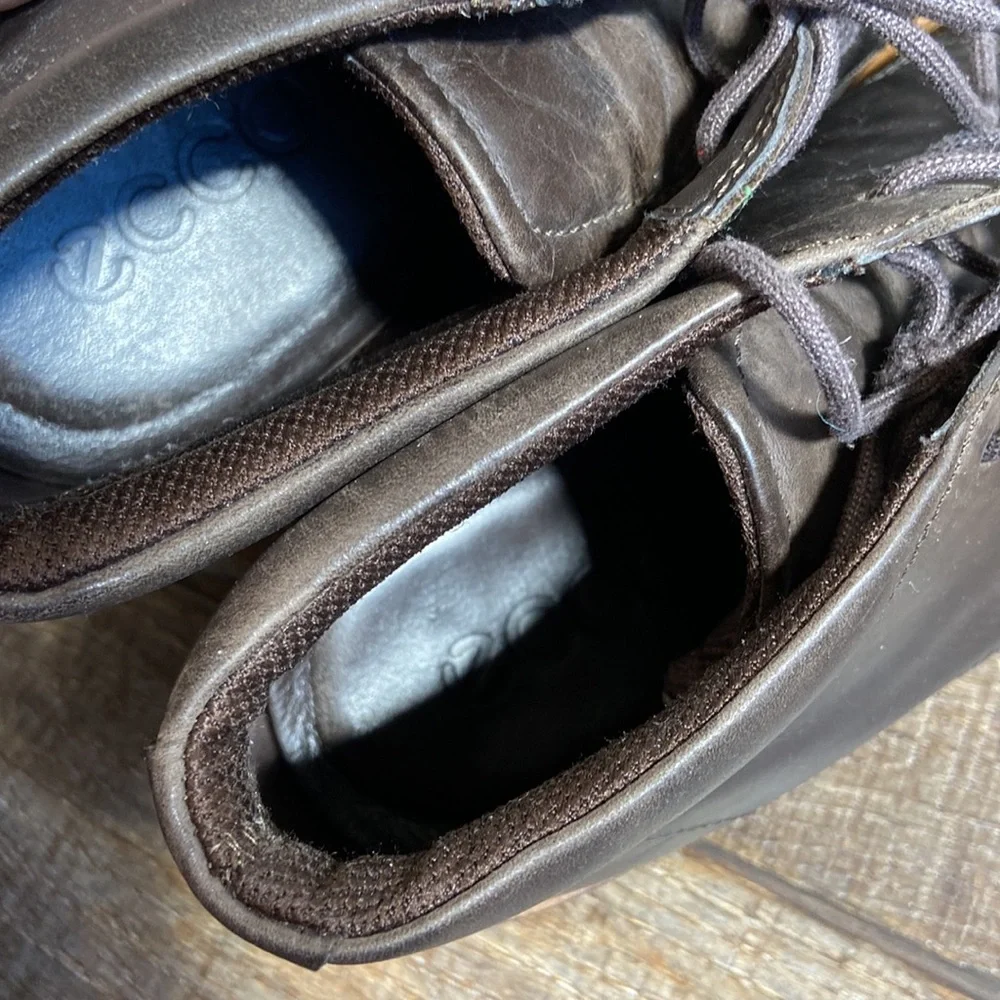 Ecco Coffee Brown Leather Chukka Boots Size EU 40